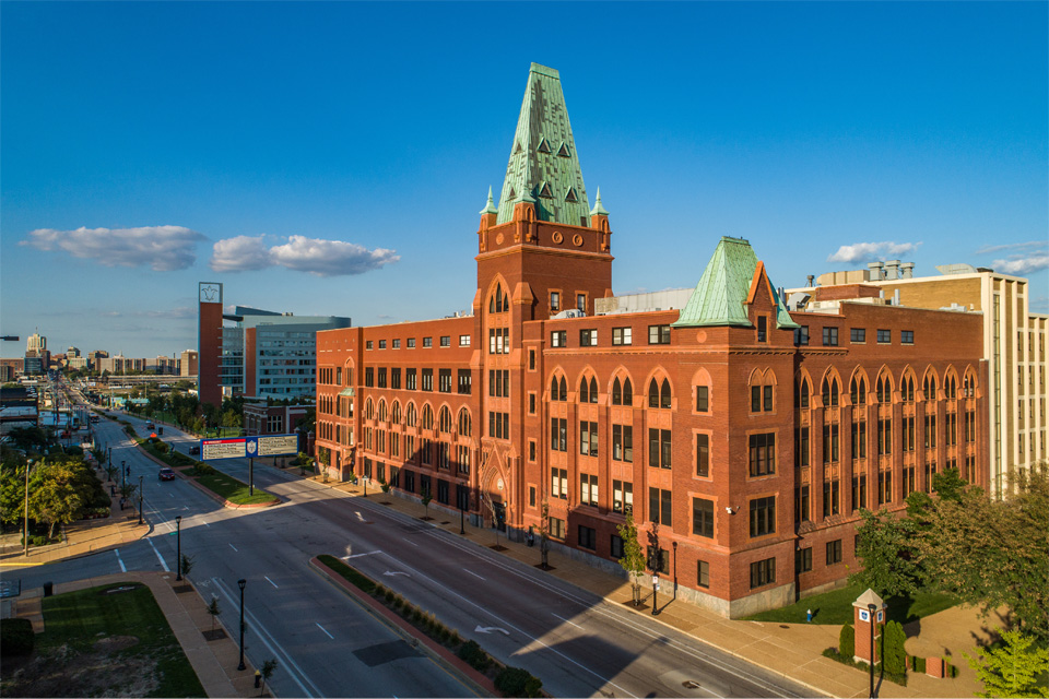 Aerial shot of the Medical School Campus