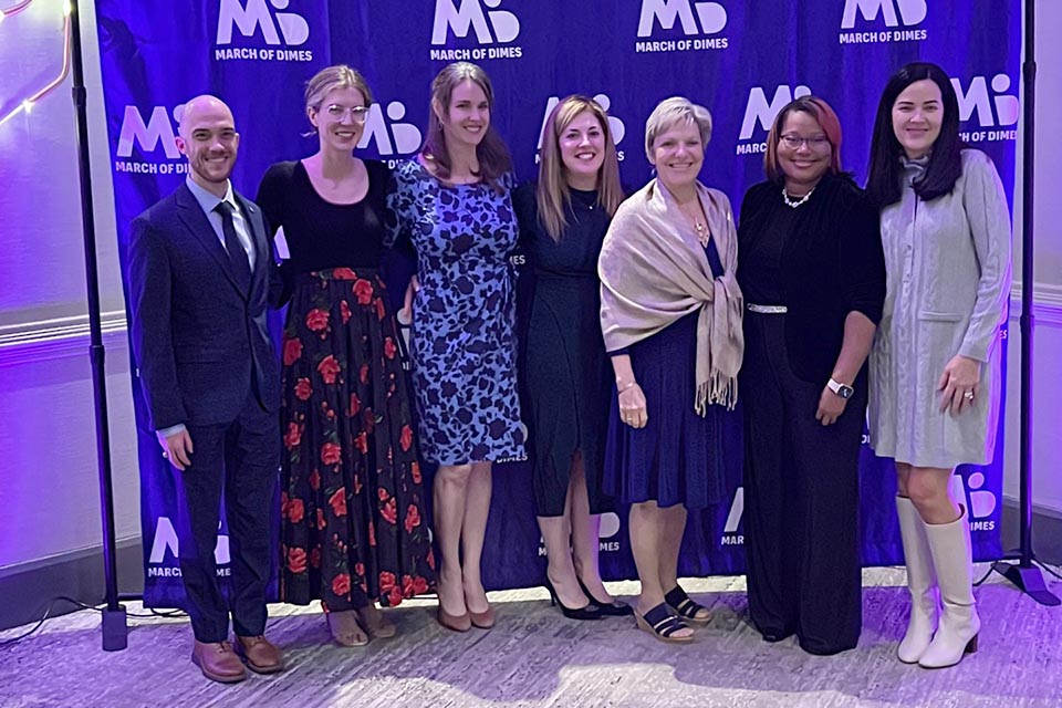 Members of the Trudy Busch Valentine School of Nursing attended the March of Dimes annual Heroes in Action Award banquet. Submitted photo.