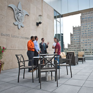 A view of downtown from Scott Hall, the current location of the School of Law.